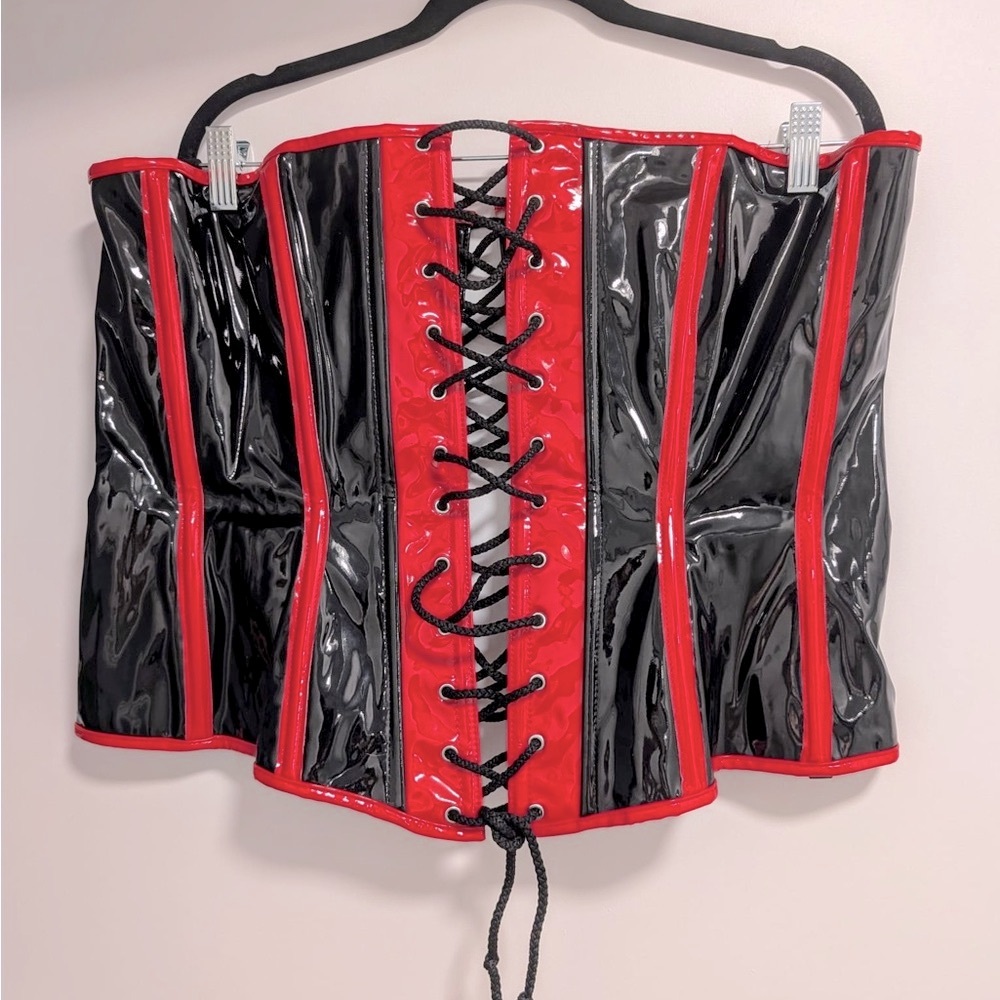 Gothic Vixen Red and Black Corset